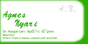 agnes nyari business card